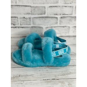 HORIZON BLUE UGG OH YEAH SLIDE SANDAL sz. 7